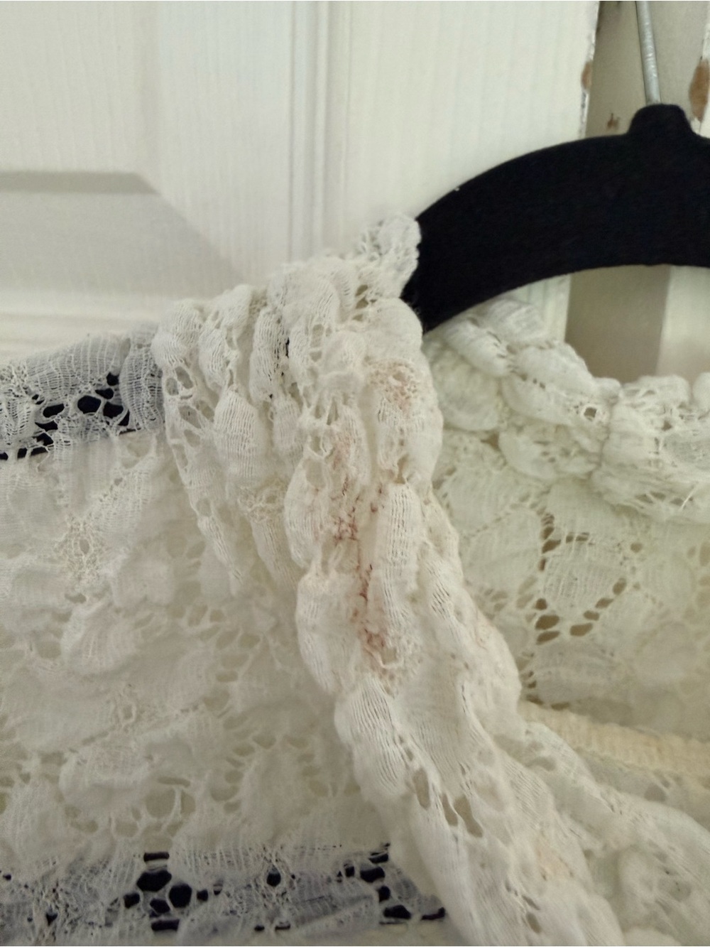 Free People intimately Day & Night Long-Sleeve Ruched Lace Bodysuit Ivory White - Picture 6 of 9
